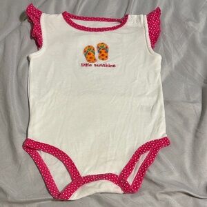 Carter's Pink and White Little Sunshine Bodysuit